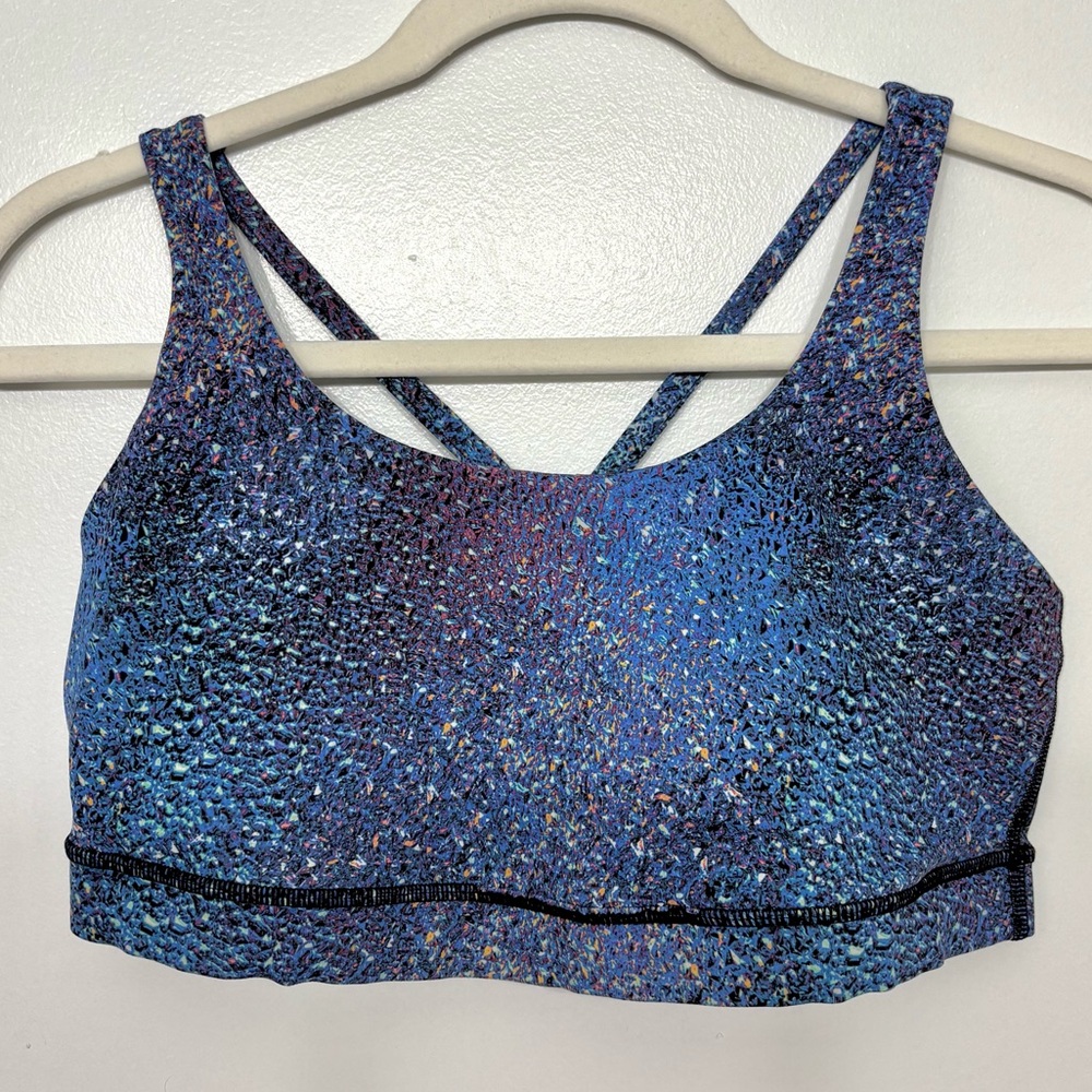 Lululemon Energy Bra in Strive Multi Black - size 10